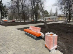 В Шахтерске, ДНР, продолжается преображение сквера имени Ленина