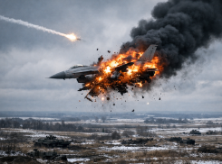 Американский истребитель F-16 Fighting Falcon сбили в небе над ДНР