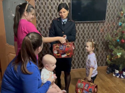 Полицейские поздравили детей из ДНР с Новым годом