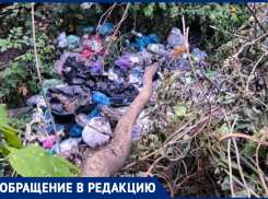 В центре Куйбышевского района устроили стихийную свалку под ЛЭП