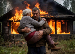 Сотрудник колонии из ДНР вытащил из пожара инвалида-колясочника в Торезе