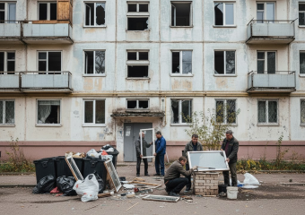 В Харцызске жильцов отправили искать стекло на свалках
