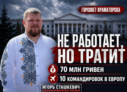 Горсовет Краматорска не работает, но деньги тратит: 70 млн гривен на расходы и 10 командировок в Европу