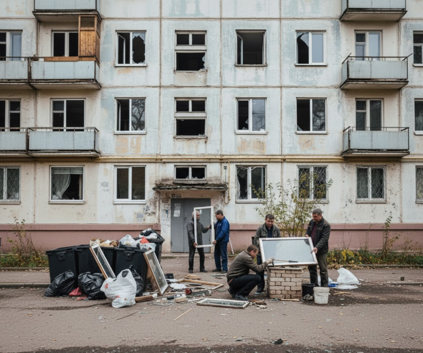 В Харцызске жильцов отправили искать стекло на свалках