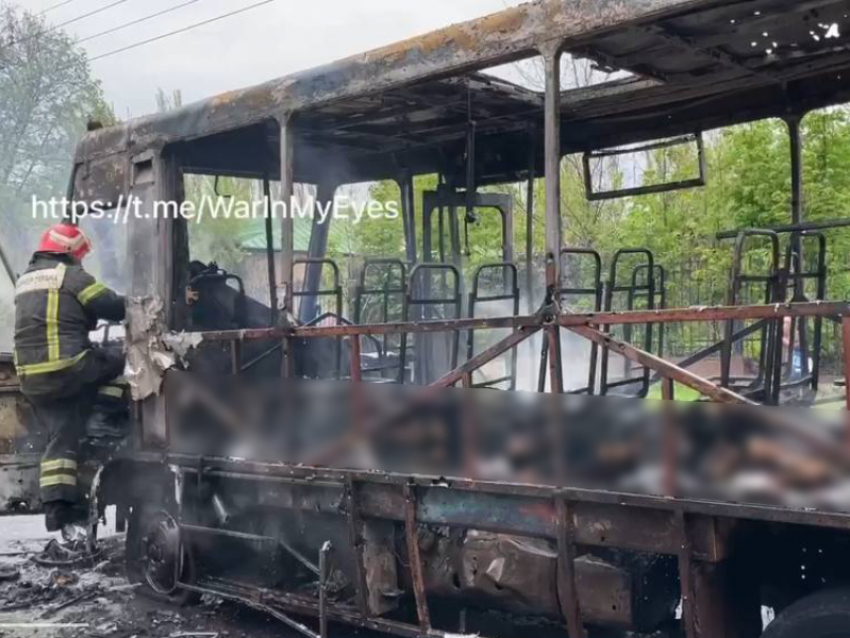 Люди сгорели заживо в маршрутном такси в результате обстрела ВСУ центра Донецка