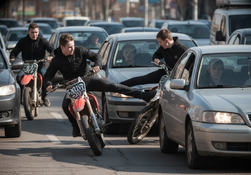 Малолетняя ОПГ питбайкеров терроризирует Харцызск