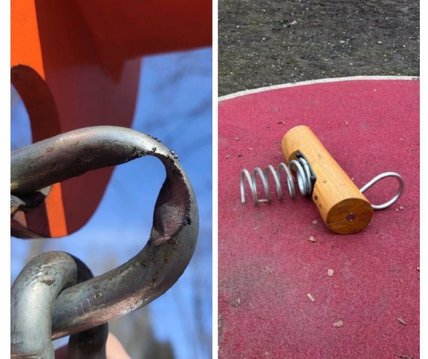 Жители жалуются на удручающее состояние даже новых детских площадок в ДНР