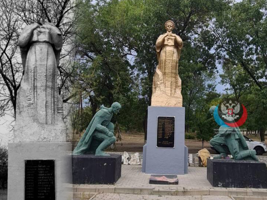 Обезглавленный в ДНР памятник «Скорбящая мать» помогли отремонтировать специалисты Дальнего Востока
