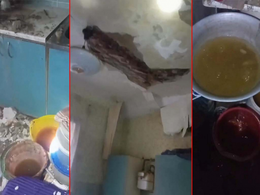 В Макеевке на Объединенном вода идет круглые сутки, правда – с потолка