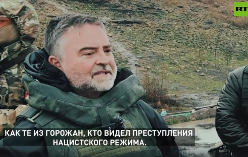 Бывший офицер армии США Скотт Беннетт впервые посетил Донецк и осмотрел разрушенные снарядами НАТО кварталы